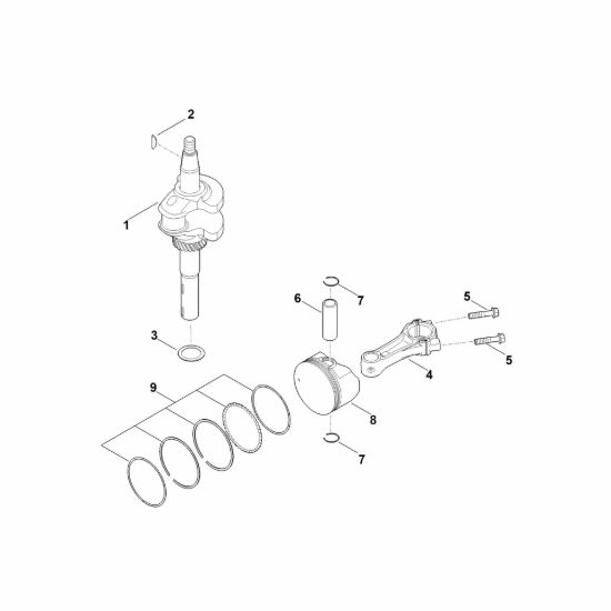 Picture of D - Albero motore, pistone EVC 1000.0 (EVC1000-0001)